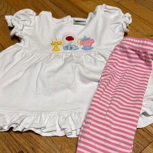 Charming White and Pink Kids knit set